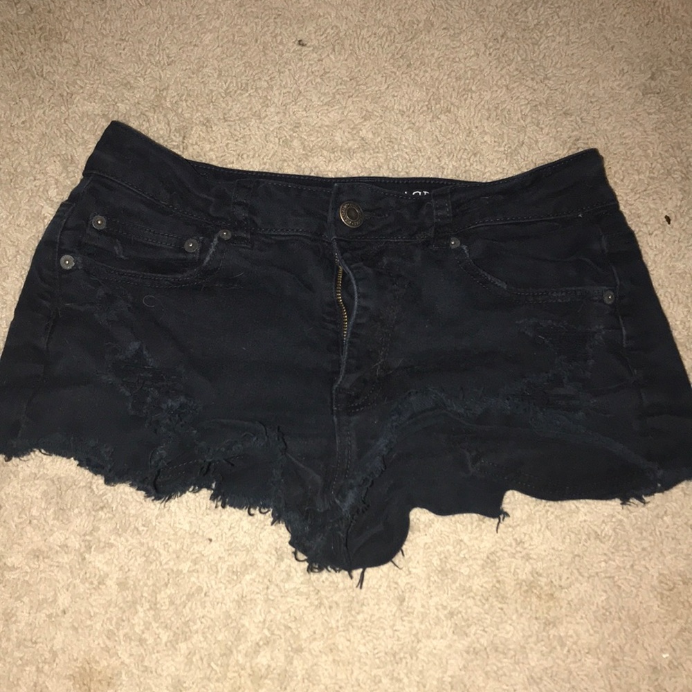 American eagle black shorts